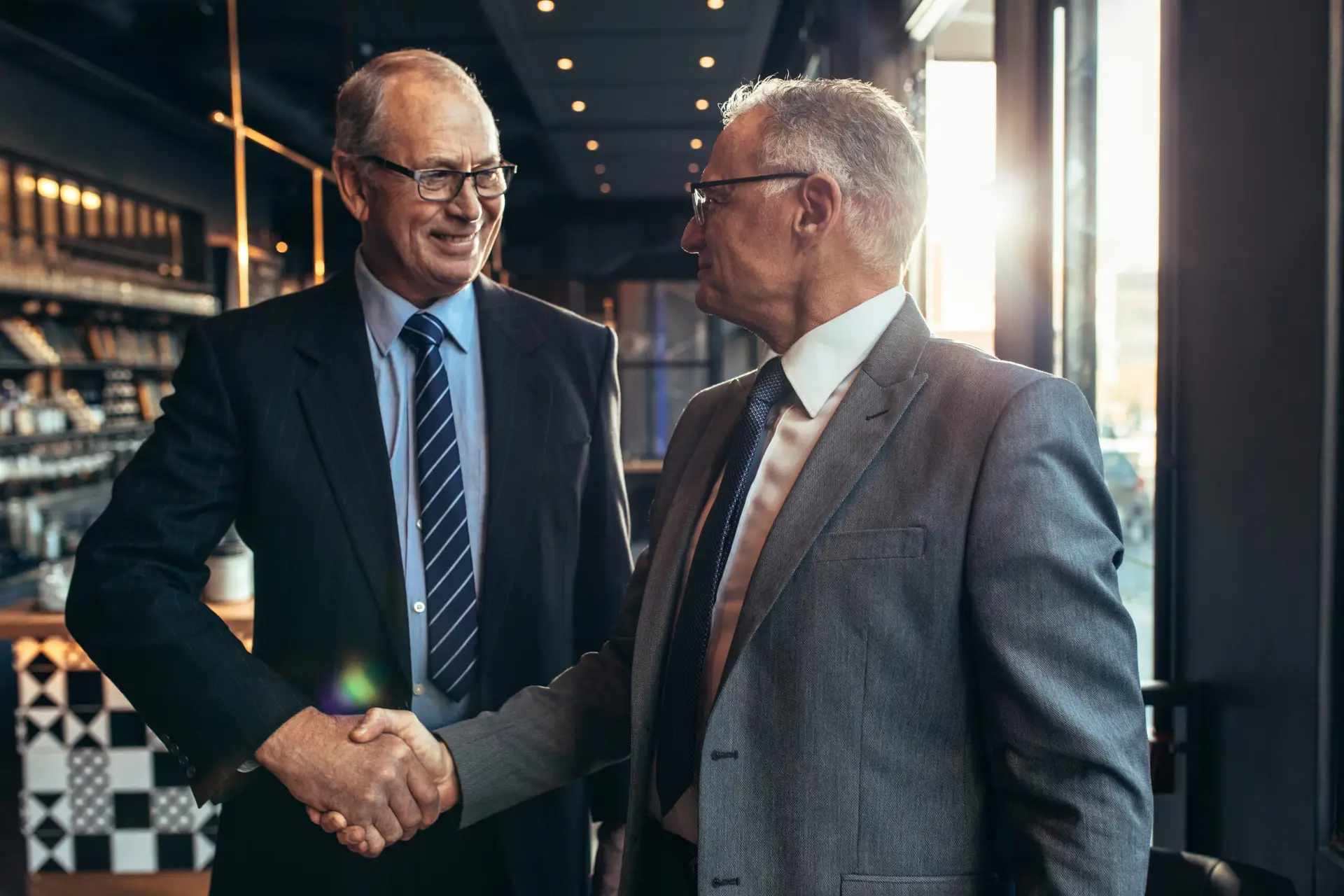 Business partners handshake